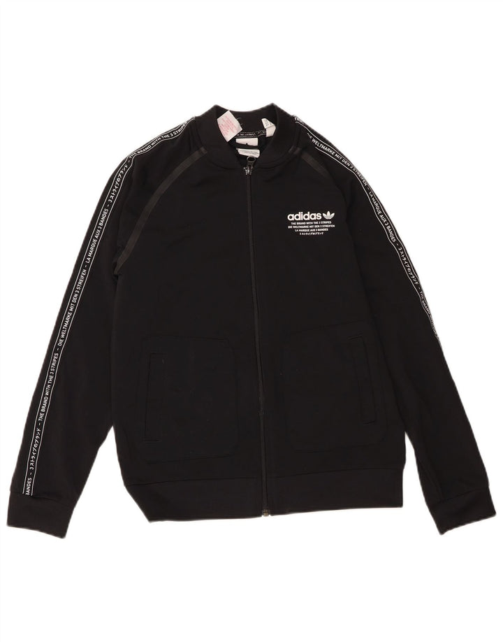 Chłopięca bluza dresowa Adidas z grafiką, 11-12 lat, czarny poliester