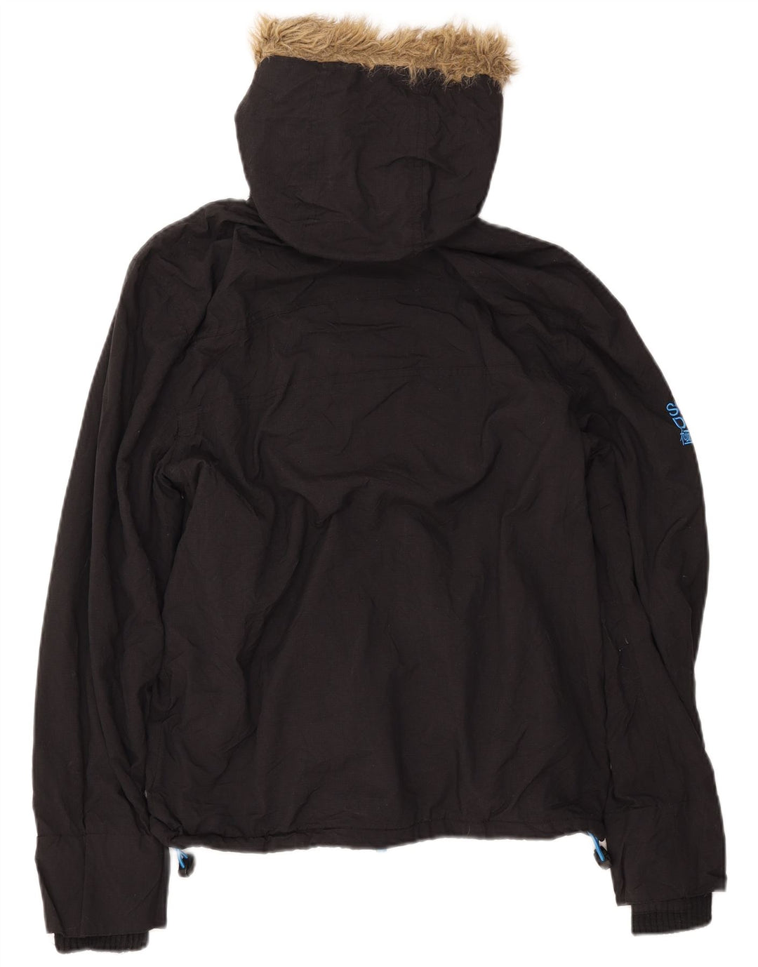 Męska wiatrówka z kapturem SUPERDRY UK 38, średnia czarna