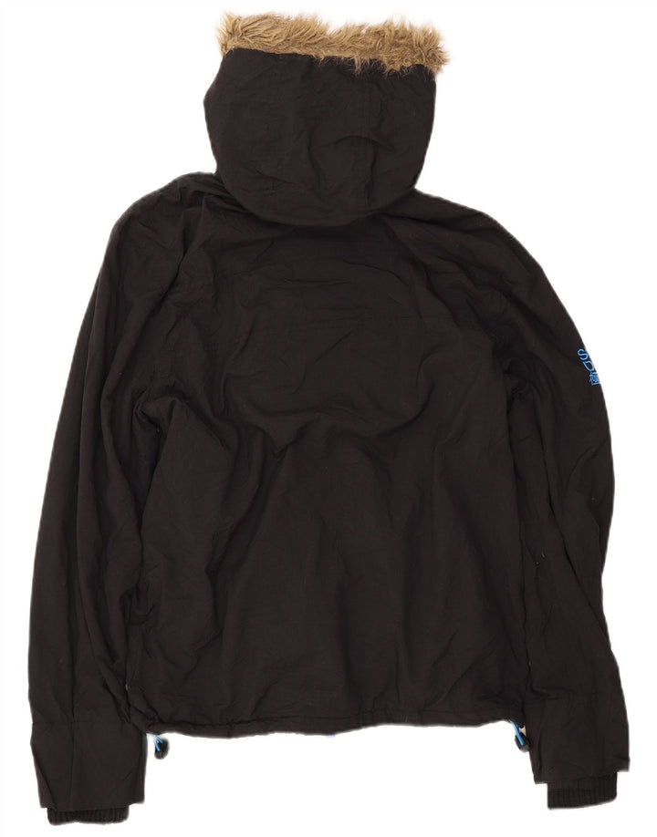 Męska wiatrówka z kapturem SUPERDRY UK 38, średnia czarna