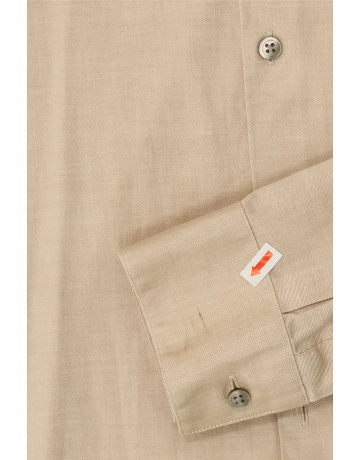 DKNY Mens Slim Fit Shirt Size 15 1/2 Medium Beige Vintage Dkny and Second-Hand Dkny from Messina Hembry 