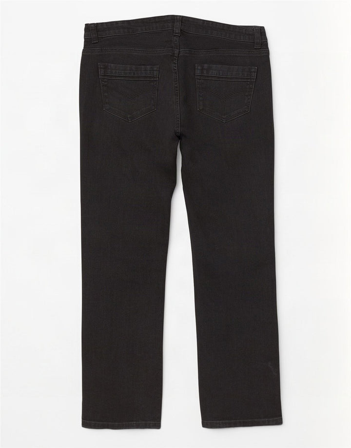 Krótkie jeansy damskie Marks & Spencer Bootcut UK 12 Medium W34 L27 Czarne