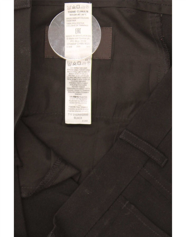 Męskie spodnie Chino Marks & Spencer W34 L33 Czarny poliester