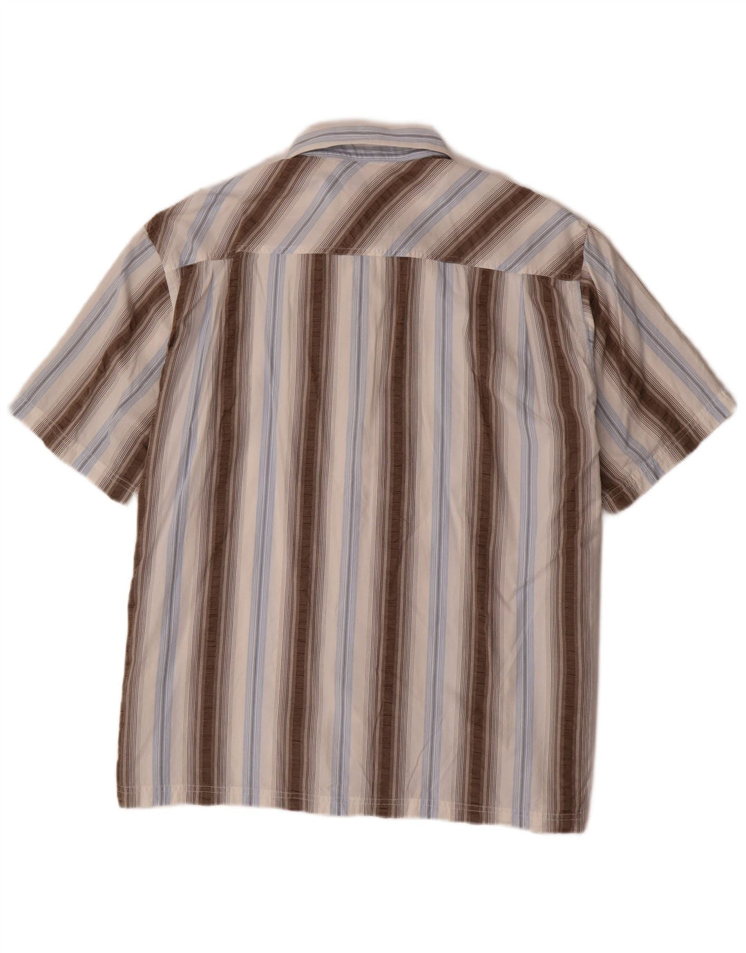 Koszula męska z krótkim rękawem S.OLIVER 2XL, bawełniana w niebieskie paski