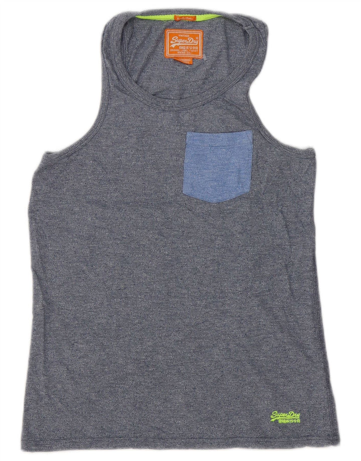 Męska kamizelka Superdry, mała, granatowa, bawełniana w cętki
