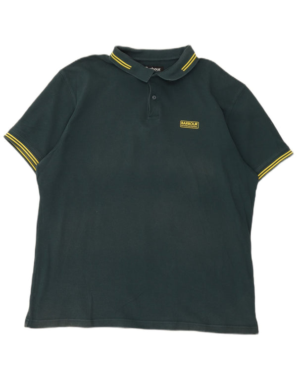 Męska koszulka polo Barbour 2XL, zielona bawełna