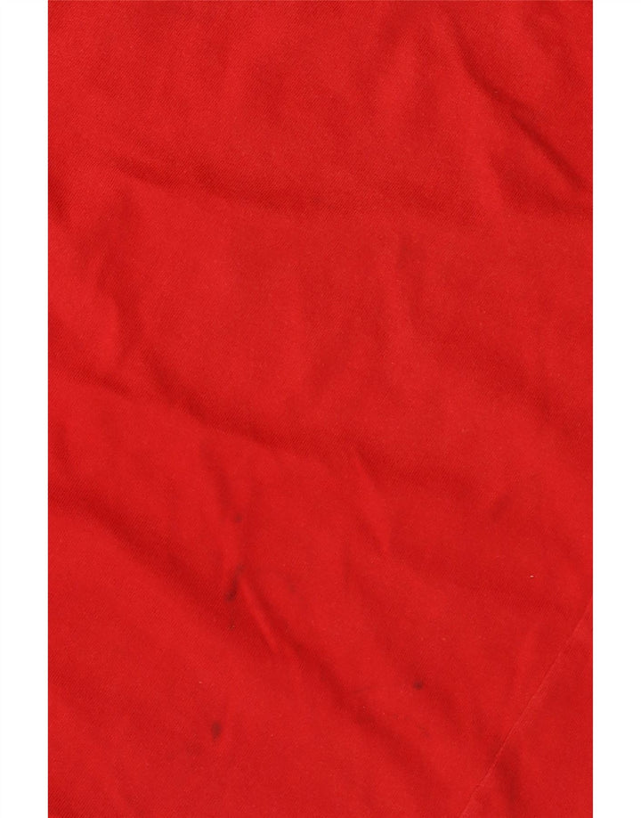 Męska koszulka z grafiką ASICS, bawełniana koszulka w kolorze średniej czerwieni