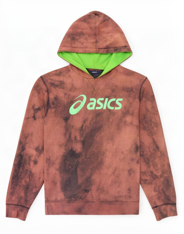 Męski sweter z kapturem Asics w kolorze średniobrązowym Tie Dye
