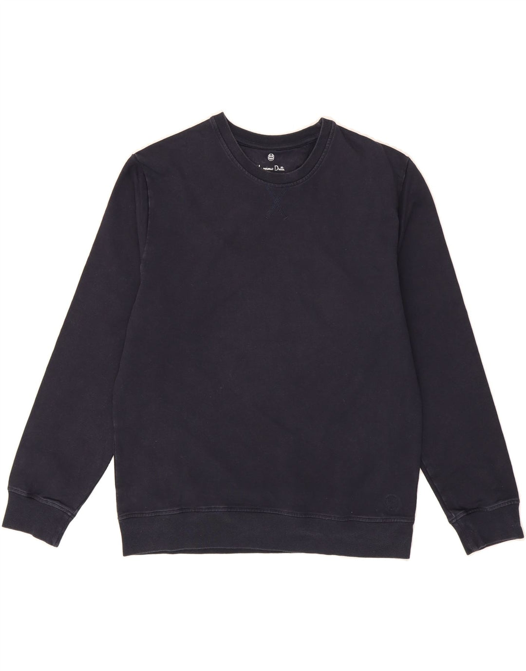 MASSIMO DUTTI Womens Loose Fit Sweatshirt Jumper UK 14 Medium Navy Blue Vintage Massimo Dutti and Second-Hand Massimo Dutti from Messina Hembry 