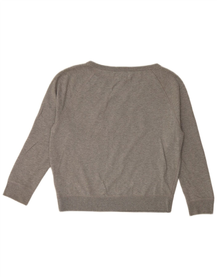 Damski sweter oversize Gap Graphic UK 10 Small, szary, bawełniany