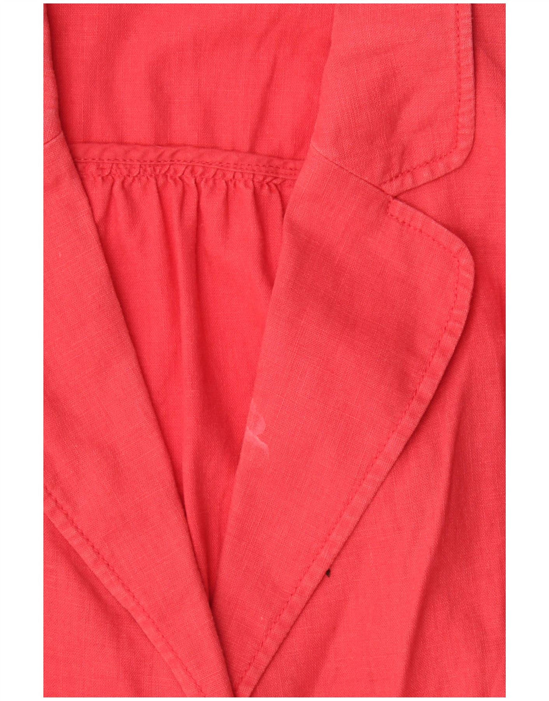 Marks & Spencer Damska marynarka z rękawem 3/4 i zapinanym na 1 guzik, UK 18 XL, czerwona lniana