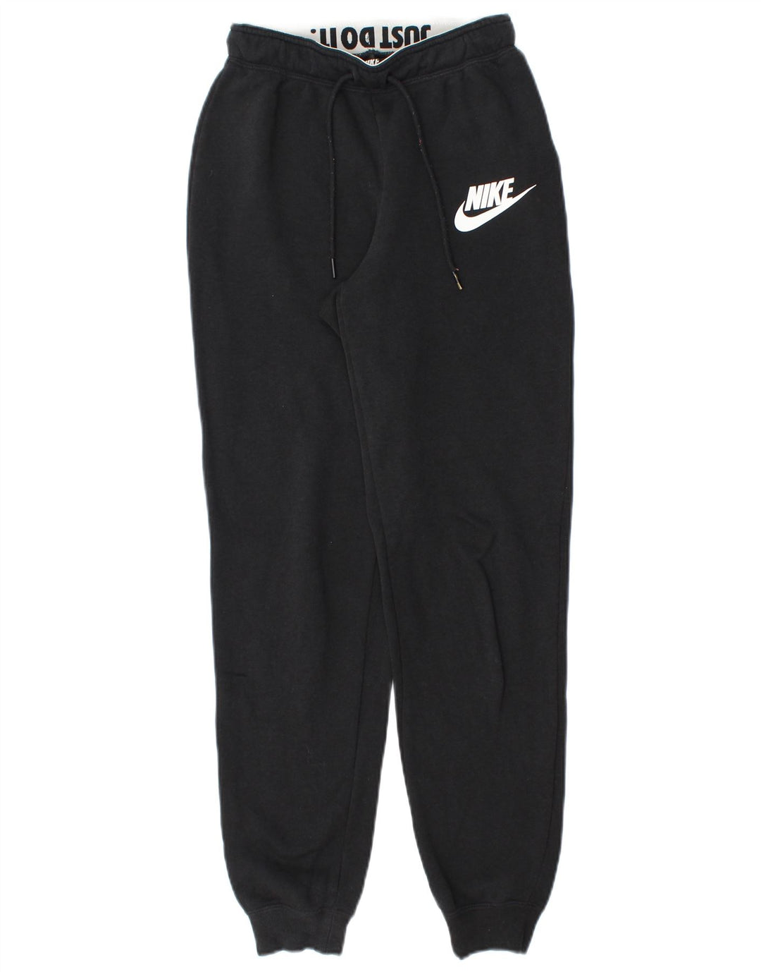 Damskie spodnie dresowe NIKE Graphic Joggers UK 4 XS, czarne, bawełniane