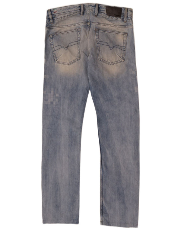 Diesel Męskie Shioner Distressed Slim Skinny Jeans W30 L32 Niebieskie bawełniane