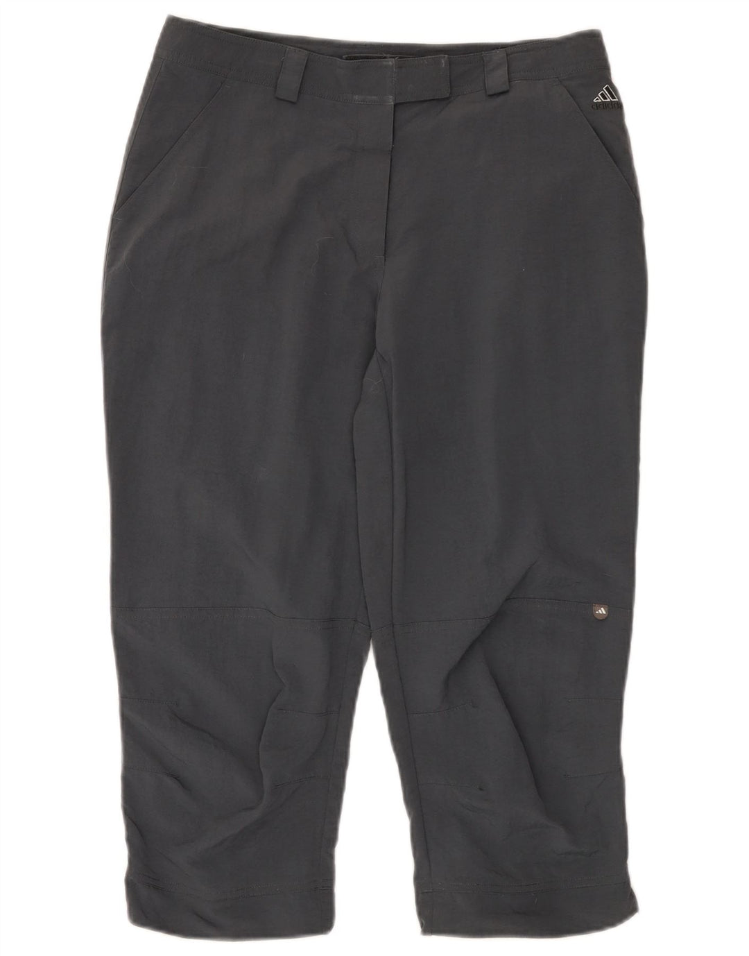 Damskie spodnie Capri Adidas UK 14 Large W32 L21 Szary poliamid