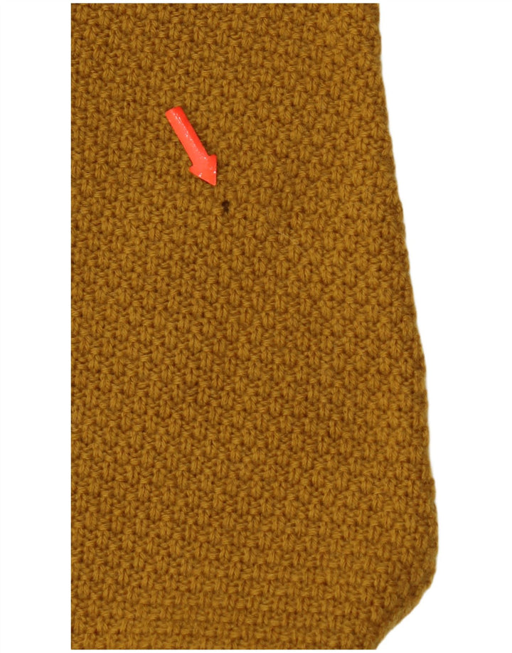 Sweter męski rozpinany w stylu vintage IT 50 Średni żółty geometryczny wełniany