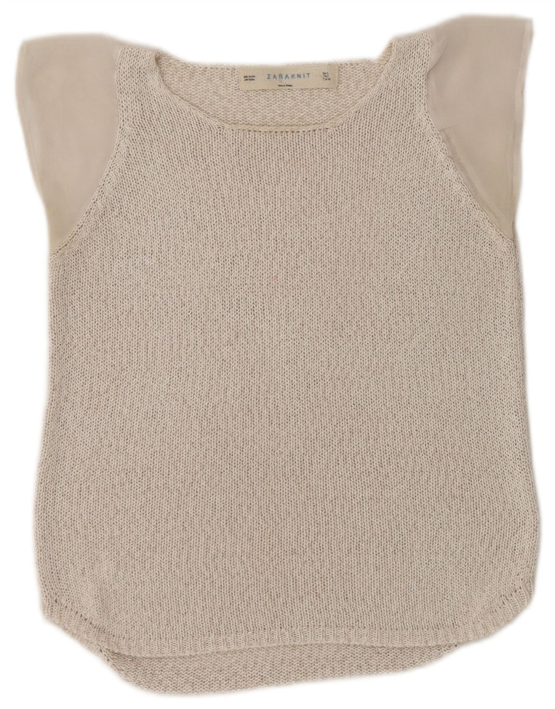 Damska dzianinowa bluzka Zara Top UK 10 Small Beige