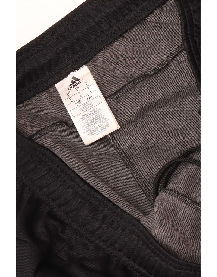 Adidas Męskie spodnie dresowe Joggery, duże, czarne, poliestrowe