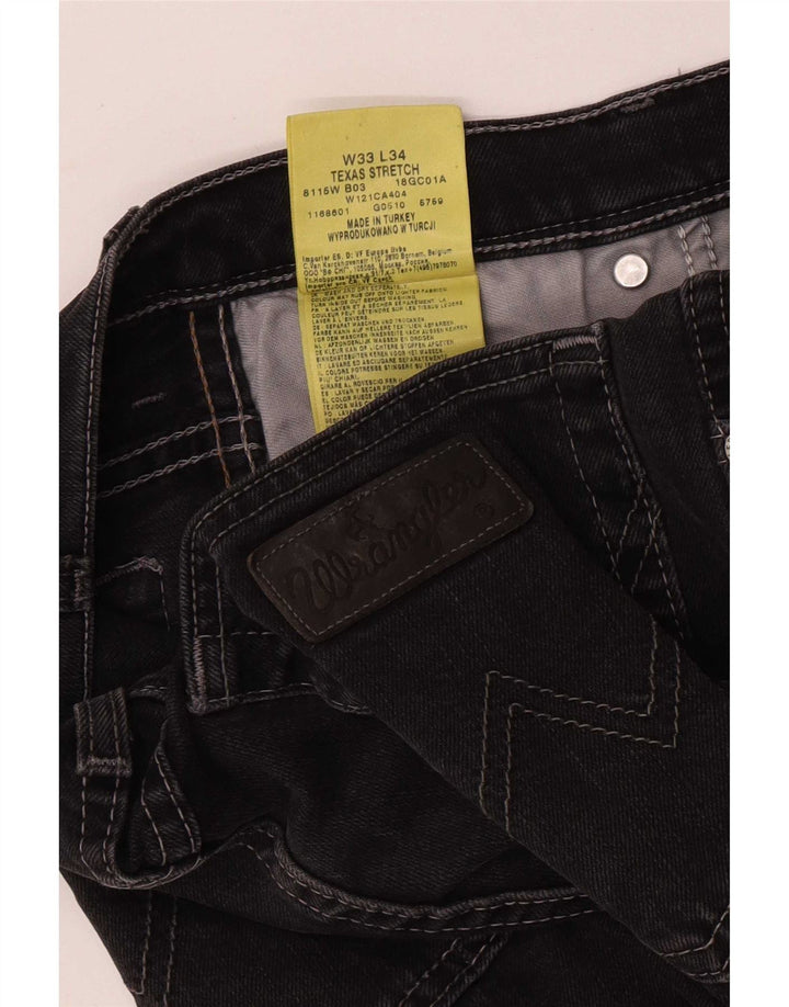Męskie jeansy Wrangler Texas Stretch Straight W33 L29 Szara bawełna