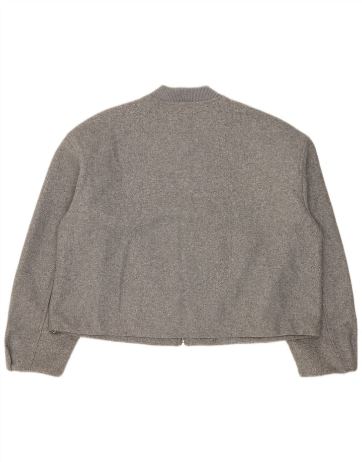Damska kurtka bomberka Zara Oversize UK 10, mała, szara, z poliestru