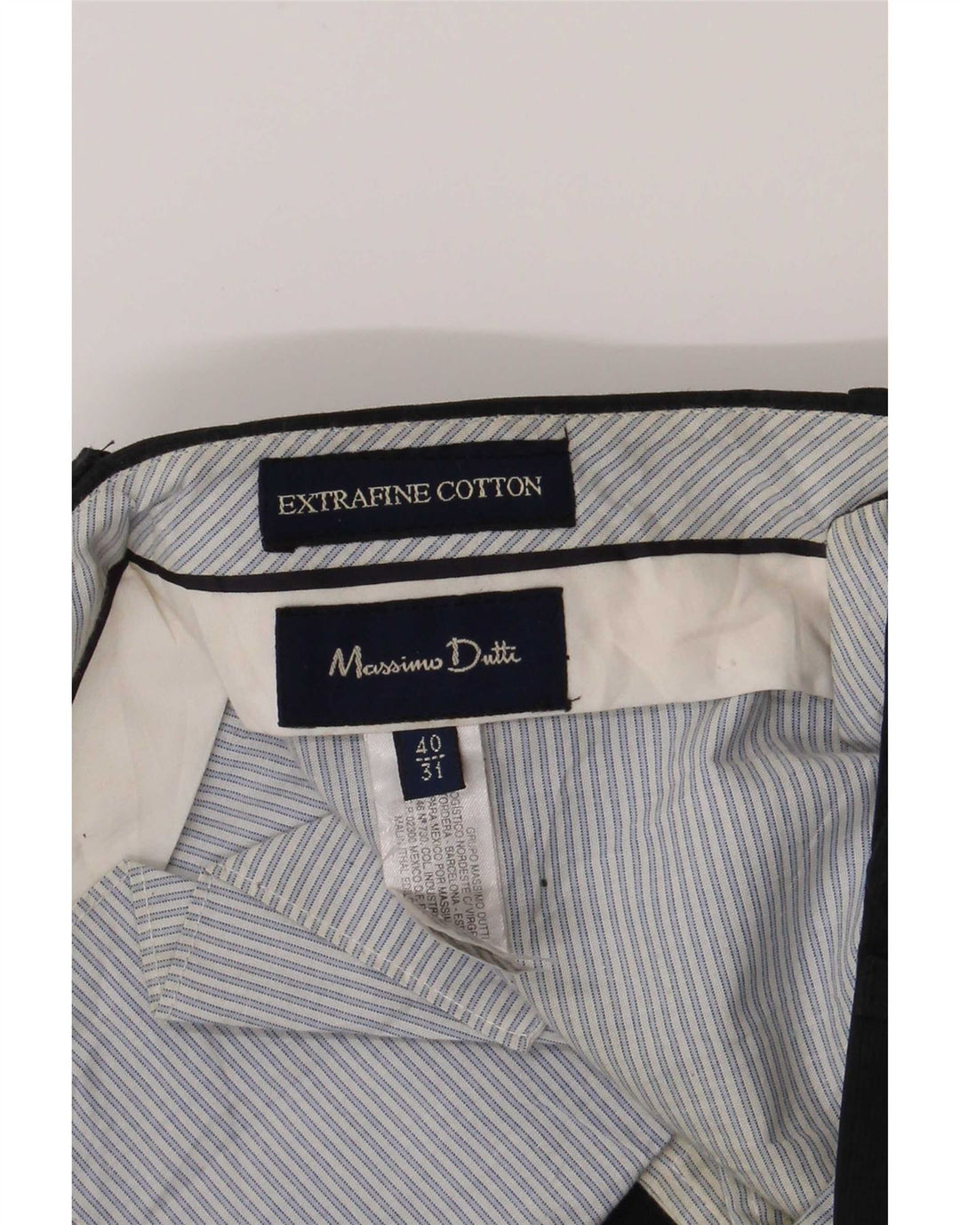 Męskie spodnie typu chino Regular Massimo Dutti, średnie W31 L29, granatowe, bawełniane
