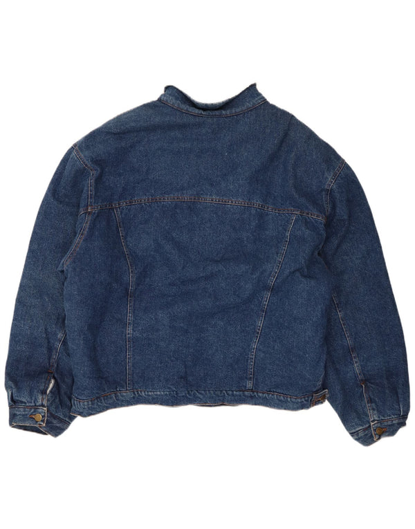 Vintage męska kurtka dżinsowa Sherpa o regularnym kroju UK 42 XL niebieska bawełna