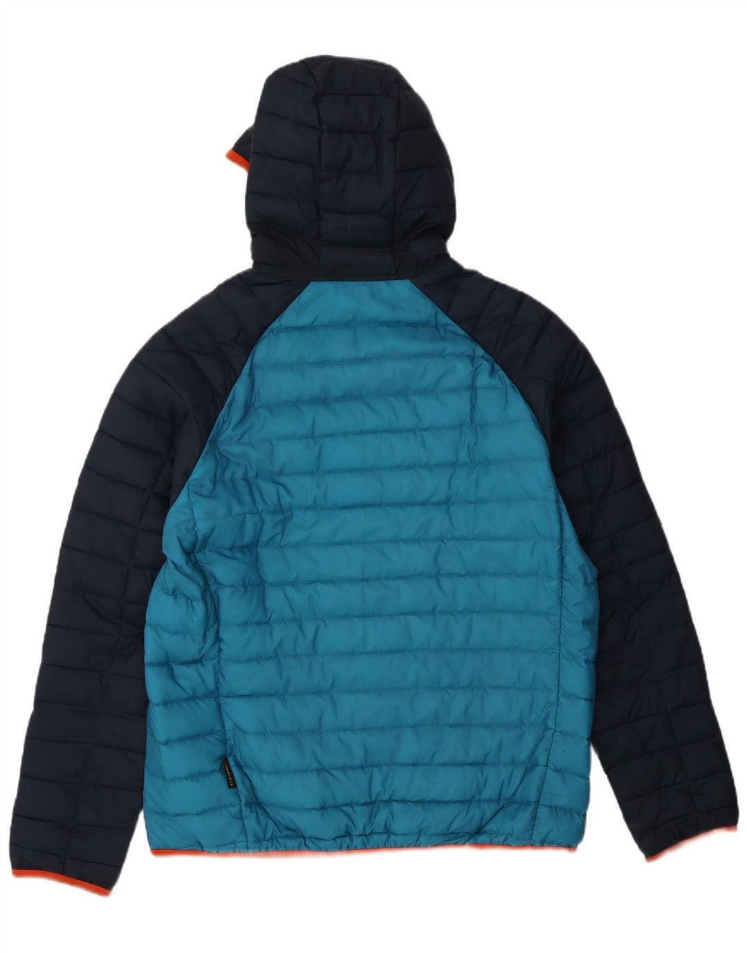 Męska ocieplana kurtka z kapturem Jack Wolfskin UK 36/38 Średni niebieski, blok kolorów
