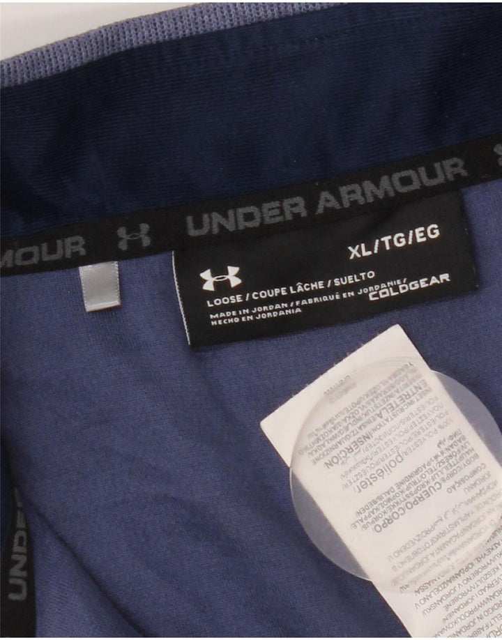 Męski dres Under Armour z zamkiem błyskawicznym, bluzą XL, granatowym poliestrem