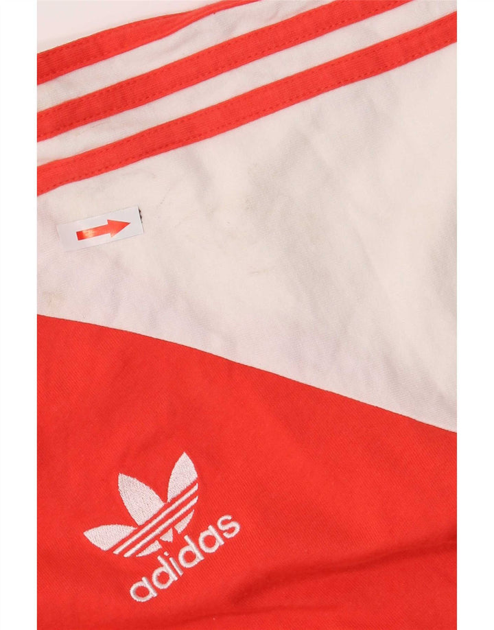 Męska koszulka Adidas z długim rękawem i średnim czerwonym kolorem, bawełniana