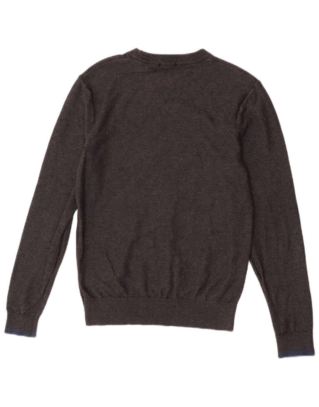 Scotch & Soda Męski sweter z okrągłym dekoltem, średnioszary, bawełniany