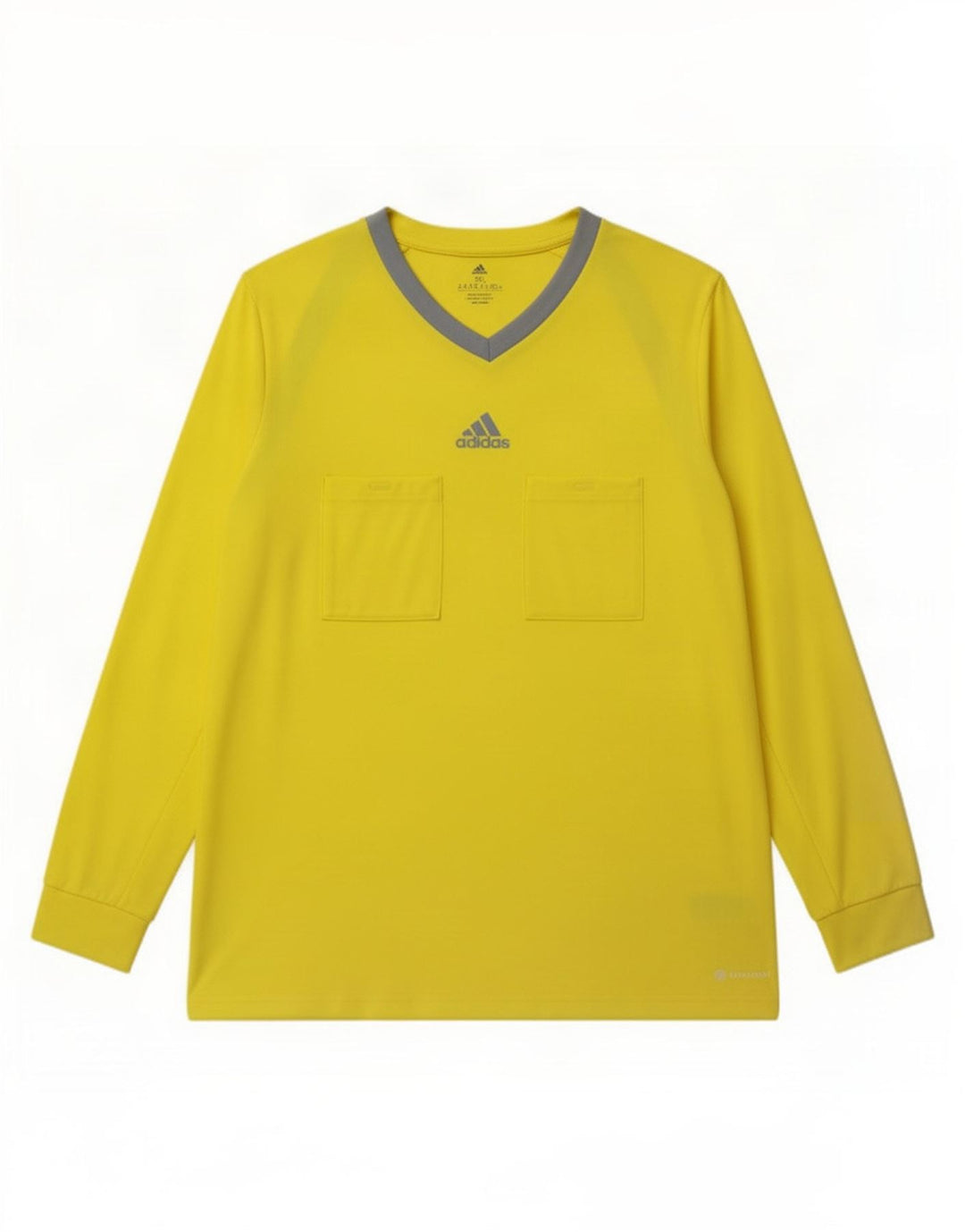 Adidas Męska koszulka z długim rękawem 3XL, żółty poliester z blokami kolorów