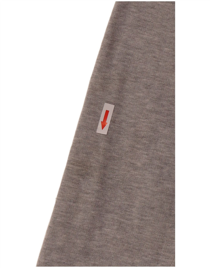 Męski sweter z grafiką Superdry, mały, szary, z bawełny w cętki