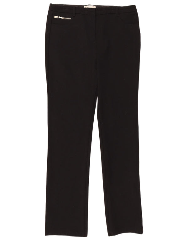Marks & Spencer Damskie wąskie spodnie codzienne UK 12 Medium W38 L30 Czarne