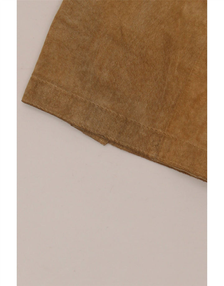 Męska marynarka zapinana na 3 guziki w stylu vintage, zapinana na 3 guziki, UK 44 2XL, beżowa skóra