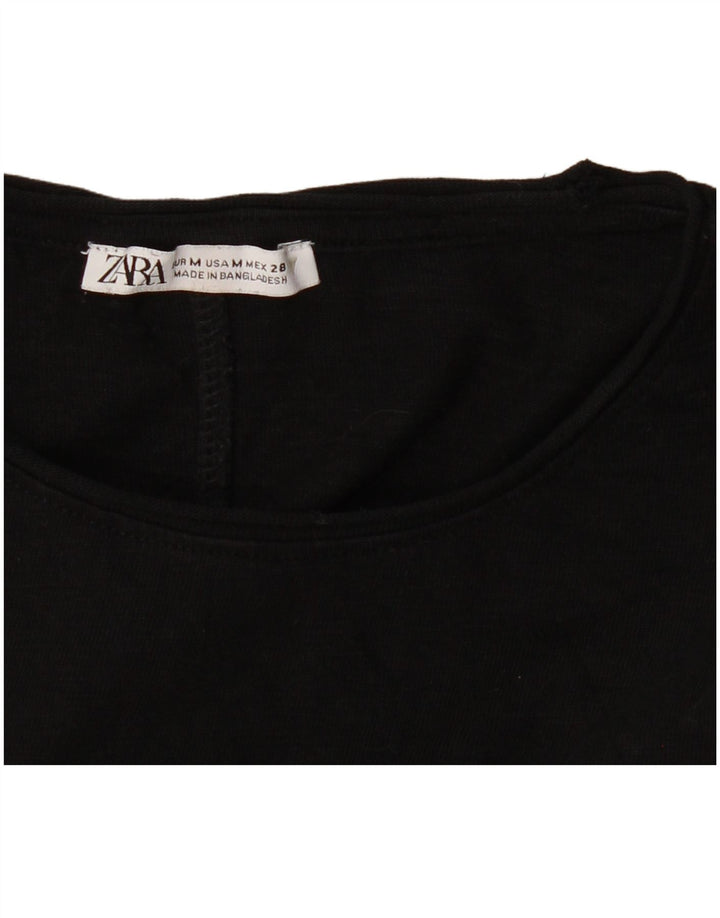 T-shirt damski Zara Top UK 12 Średni Czarny