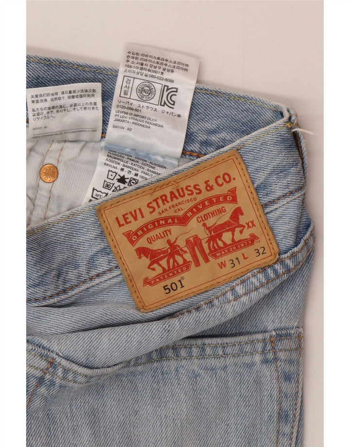 Męskie spodenki jeansowe Levi's 501 W31 Średnioniebieskie, bawełniane