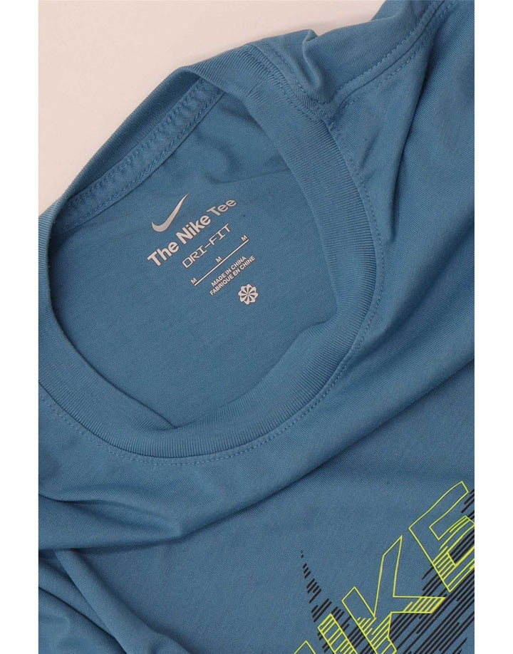 Męski T-shirt Nike Dri Fit Graphic Top, średni niebieski