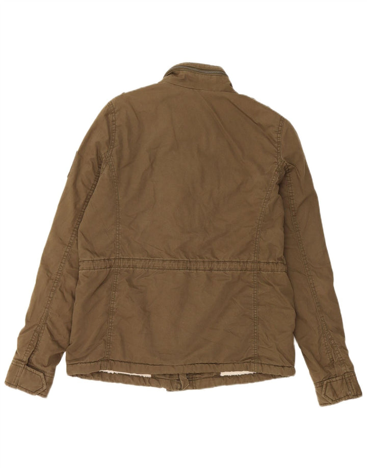 Damska kurtka wojskowa Superdry UK 16, duża, bawełniana khaki