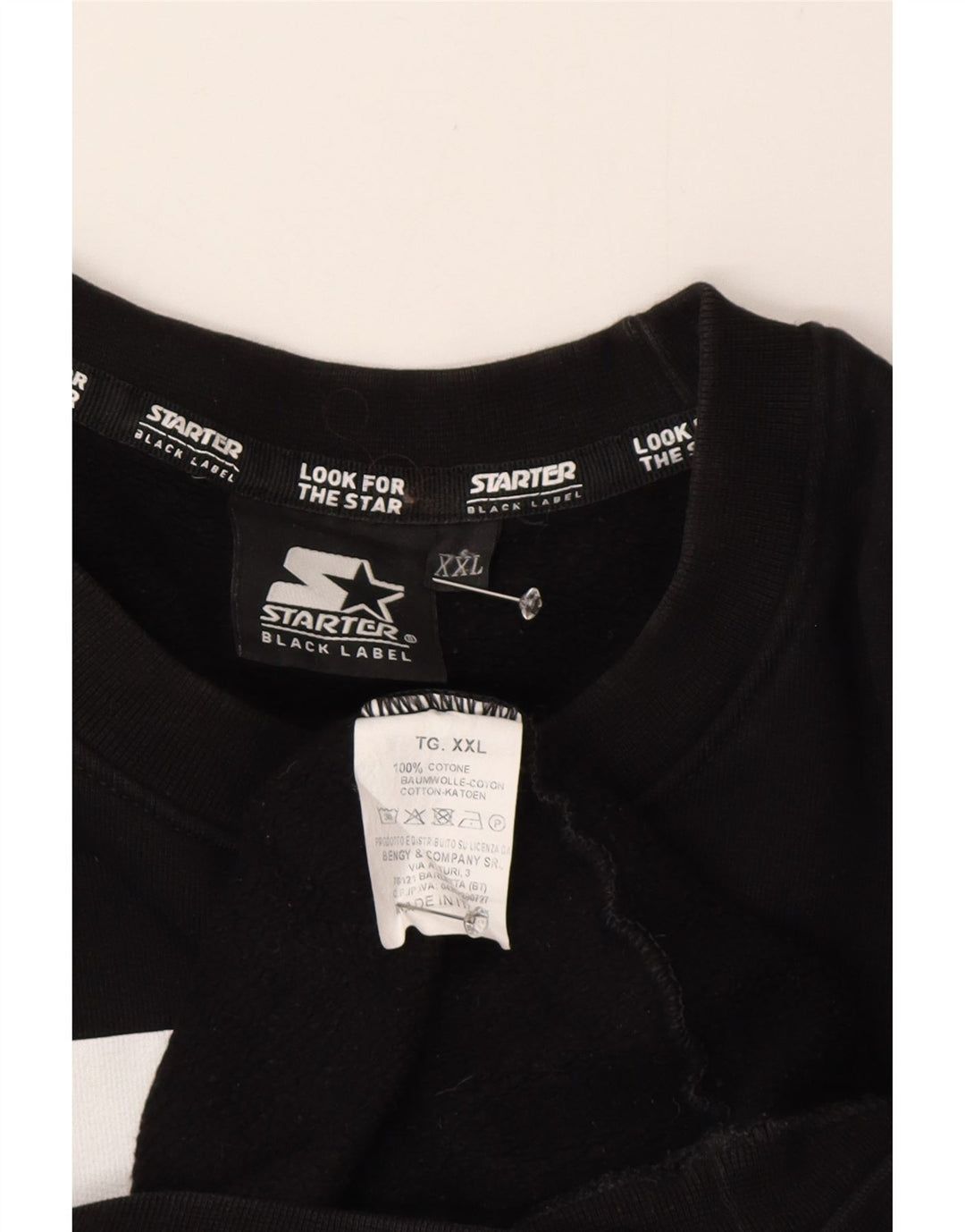 Starter Męska bluza z grafiką, sweter 2XL, czarna bawełna