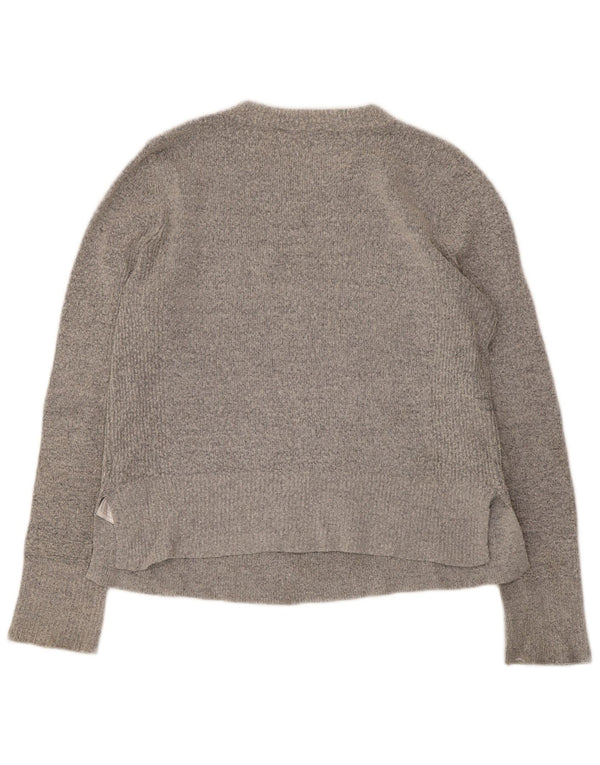 Damski sweter Oasis z dekoltem w łódkę UK 12 Średni szary akryl