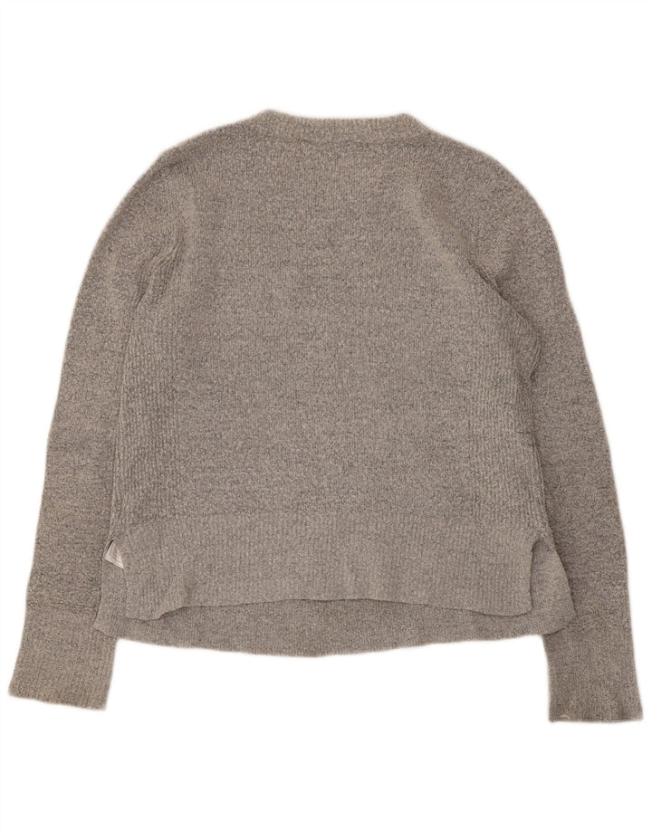 Damski sweter Oasis z dekoltem w łódkę UK 12 Średni szary akryl