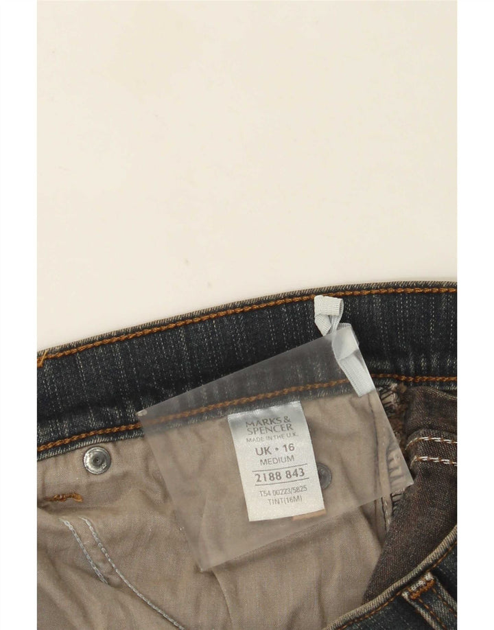 Marks & Spencer Damskie jeansy Bootcut UK 16 duże W32 L31 Niebieska bawełna