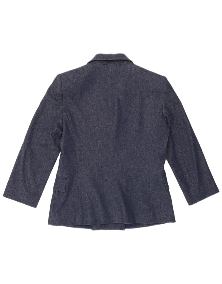 Damska marynarka Trussardi z rękawami 3/4 i podwójnymi piersiami IT 42 Średni niebieski