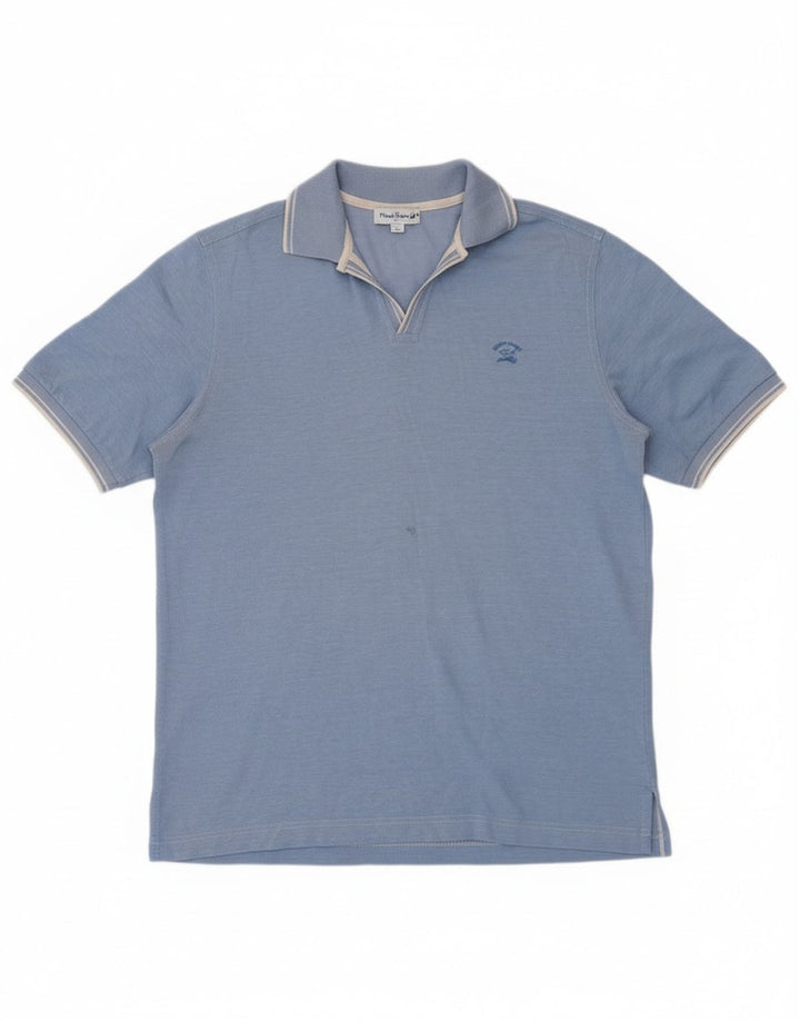 Męska koszulka polo Paul & Shark w kolorze średniego niebieskiego nakrapiana