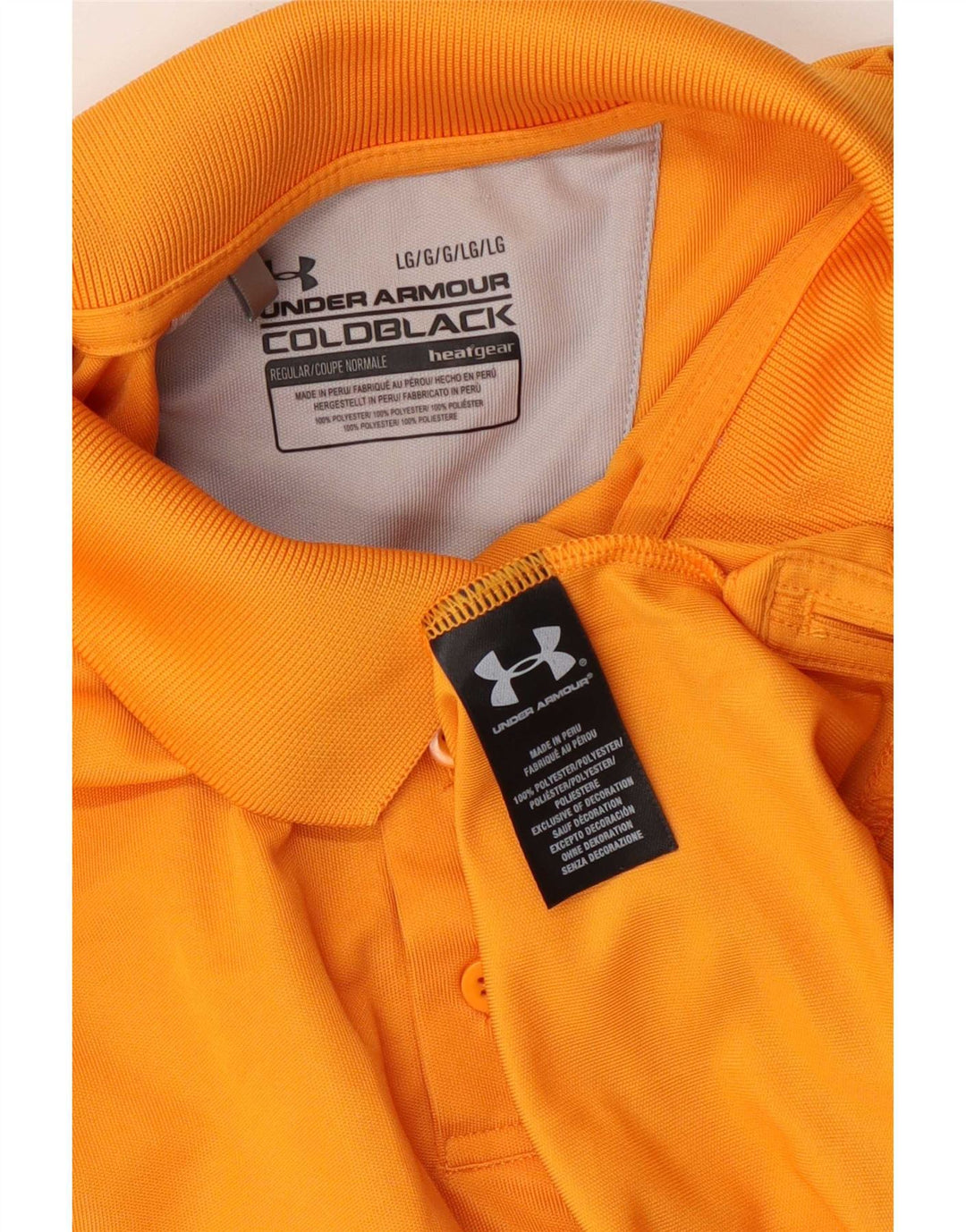 Męska koszulka polo Under Armour, duża, pomarańczowa, poliestrowa