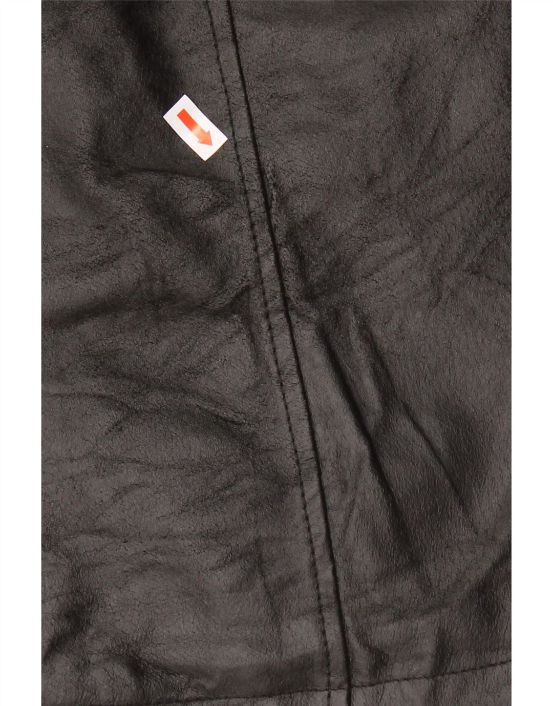 VINTAGE Womens Leather Coat UK 20 2XL Black