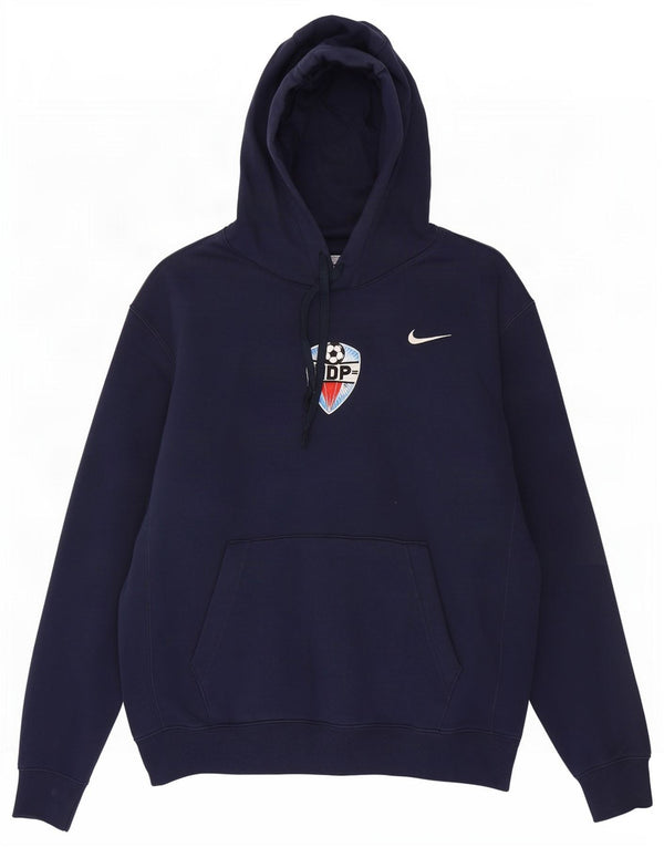 Męski sweter z kapturem Nike, średni granatowy, bawełniany