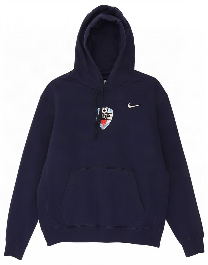Męski sweter z kapturem Nike, średni granatowy, bawełniany