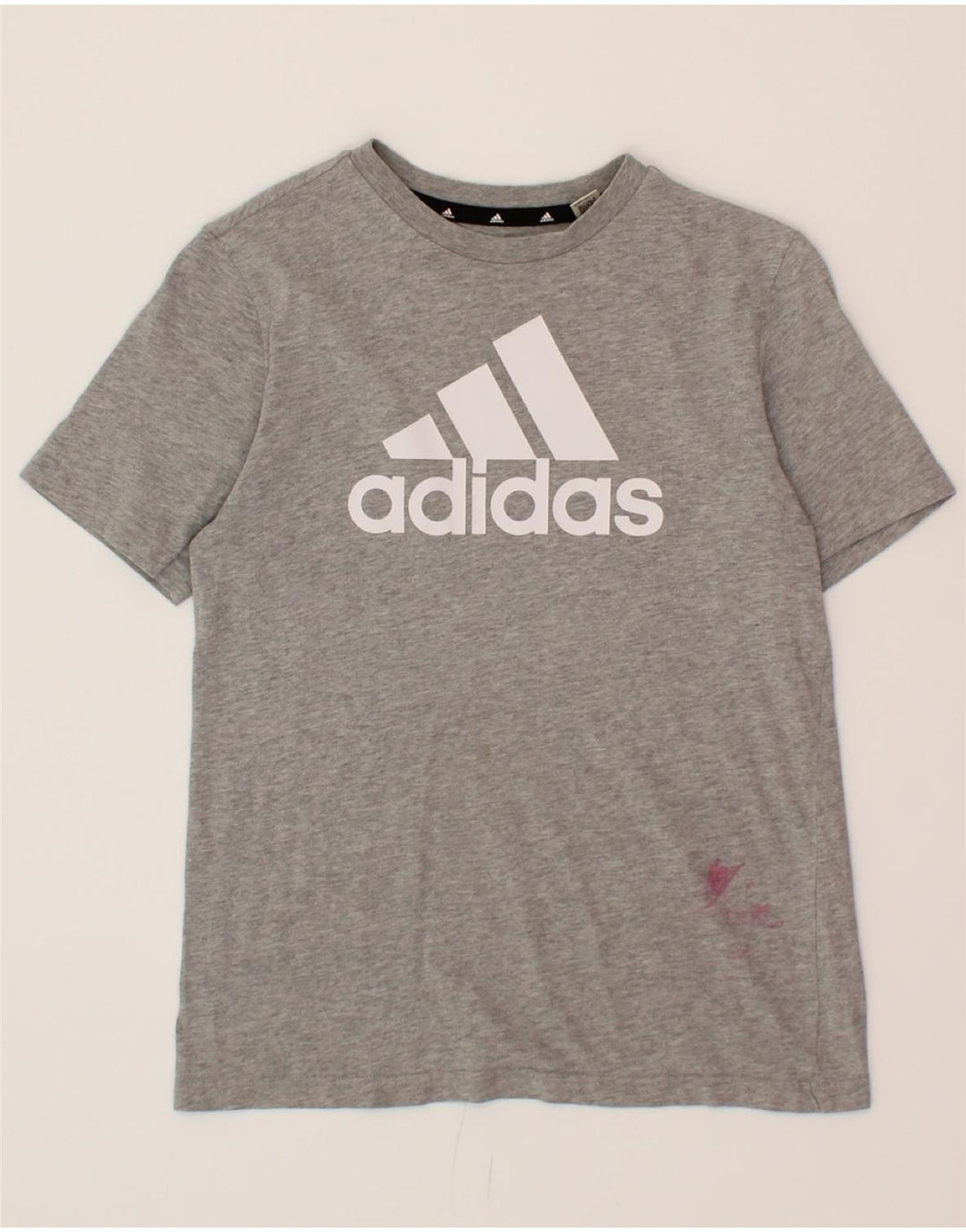 ADIDAS Boys Graphic T-Shirt Top 11-12 Years Grey Vintage Adidas and Second-Hand Adidas from Messina Hembry 