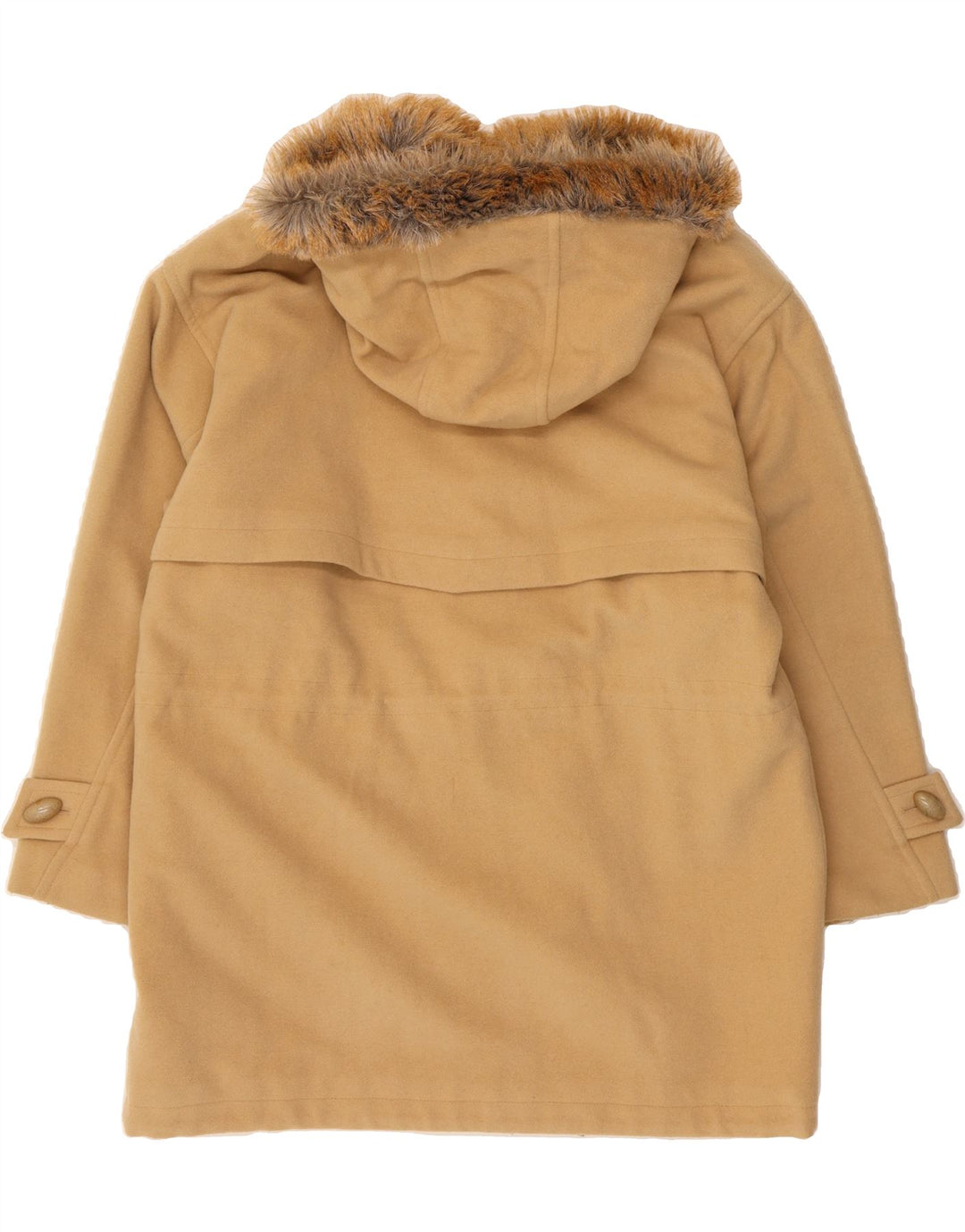ST. BERNARD Womens Hooded Overcoat UK 10 Small  Beige Wool Vintage St. Bernard and Second-Hand St. Bernard from Messina Hembry 