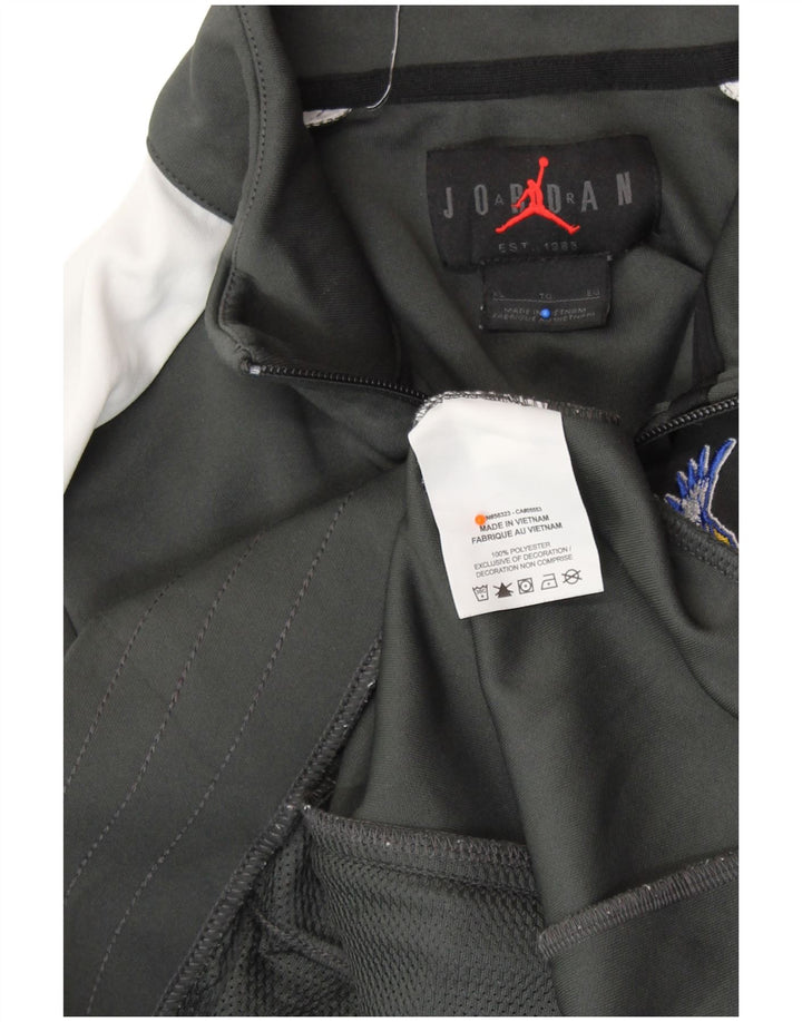 Męska kurtka dresowa JORDAN XL, zielony, z blokami kolorów, poliester