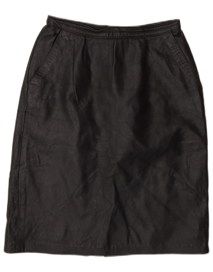 Skórzana spódnica damska VINTAGE W24 XS Czarna